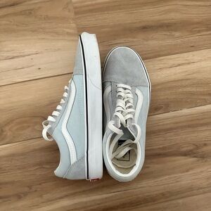 baby blue vans size 8.5 W 7 M